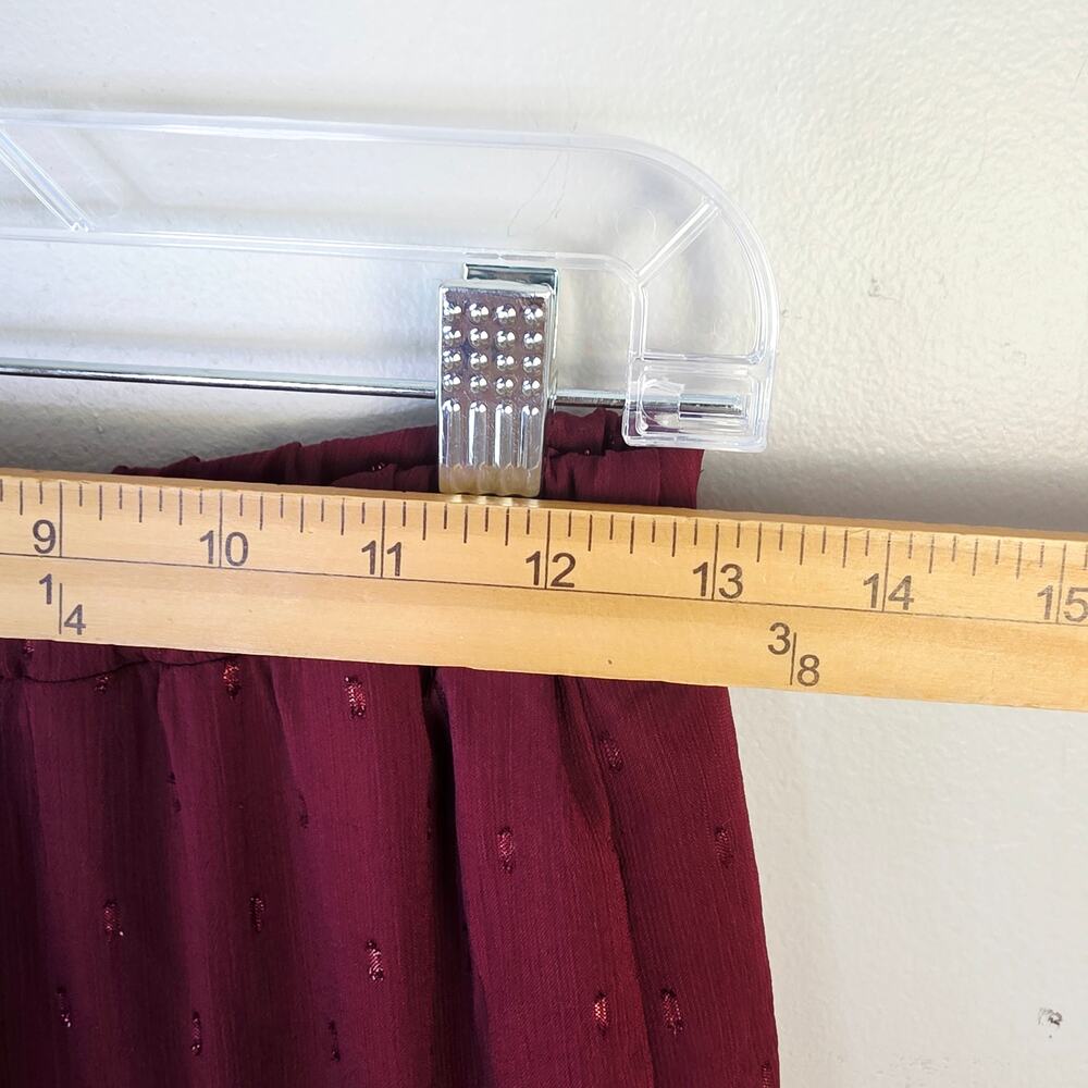 Altar'd State Maxi Skirt XS Burgundy Tiered Boho Cottagecore Westerm Cowgirl - Picture 10 of 11